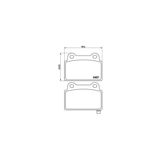 Brembo P 54 052 Brake Pad Set For Mitsubishi Lancer Viii Saloon Cy_A Cz_A With Acoustic Wear Warning