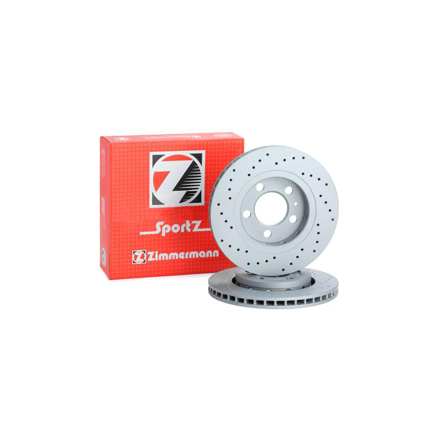 ZIMmERMANN SPORT COAT Z 100 1241 52 Brake Disc Externally Vented Perforated Coated High carbon