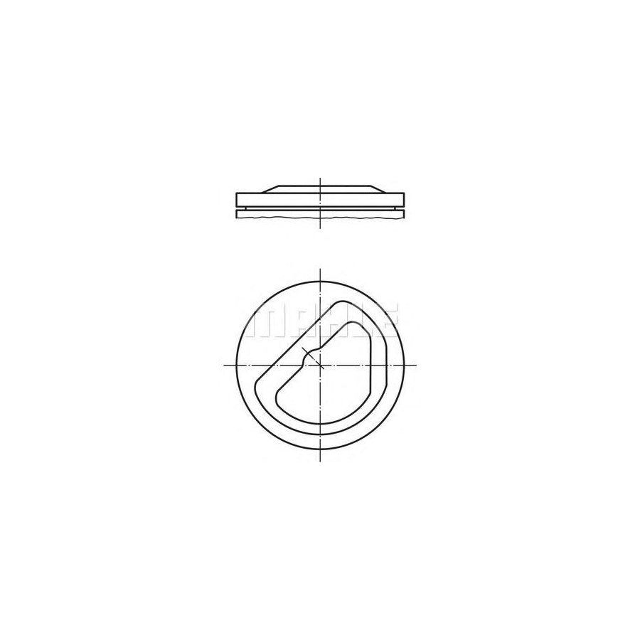 MAHLE ORIGINAL 082 10 00 Piston 89,01 mm, with piston rings