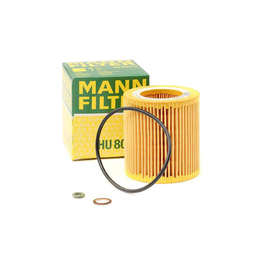 MANN-FILTER HU 8011 z Oil Filter with seal, Filter Insert