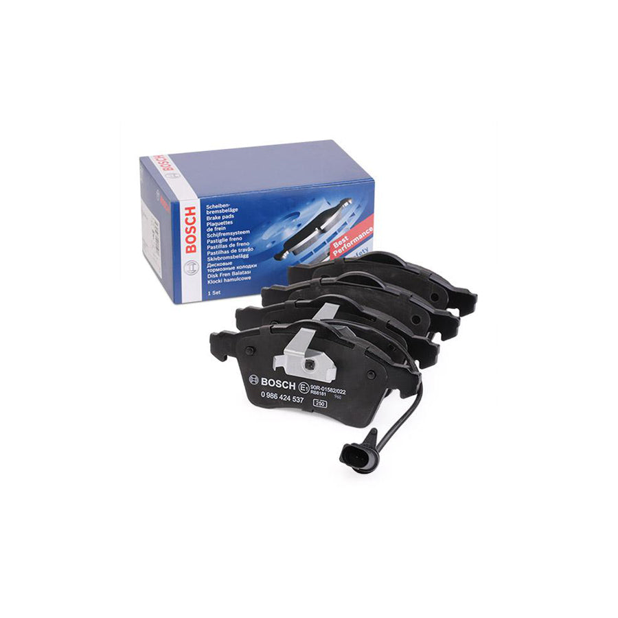 Bosch 0986424537 Brake Pad Set With Integrated Wear Sensor With Anti Squeak Plate With Piston Clip BP289