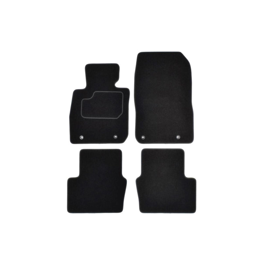 MAMMOOTH A041 MAZ113 PRM 01 Floor mat set for MAZDA CX-3 (DK) Textile, Front and Rear, Quantity: 4, Black