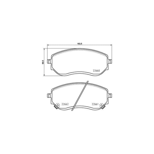 Brembo P 50 144 Brake Pad Set With Acoustic Wear Warning With Brake Caliper Screws