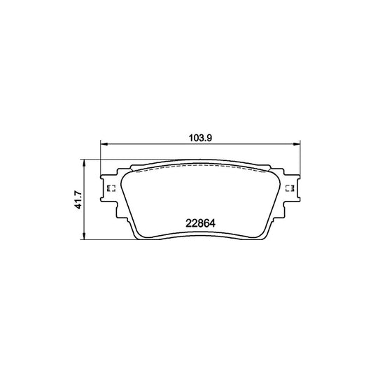 Hella 8DB 355 040 501 Brake Pad Set Not Prepared For Wear Indicator With Accessories