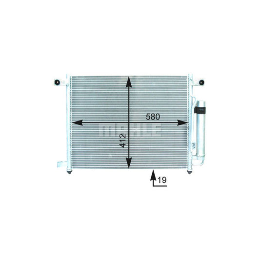 MAHLE ORIGINAL AC 428 000P Air conditioning condenser with dryer