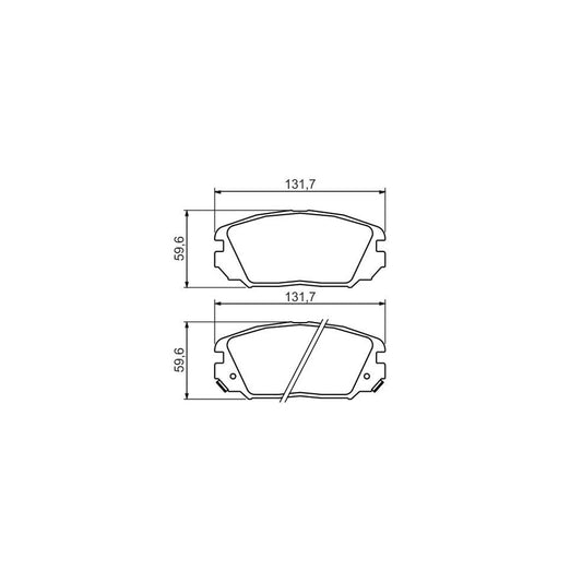 Bosch 0986494378 Brake Pad Set For Hyundai Grandeur Tg With Mounting Manual BP1286