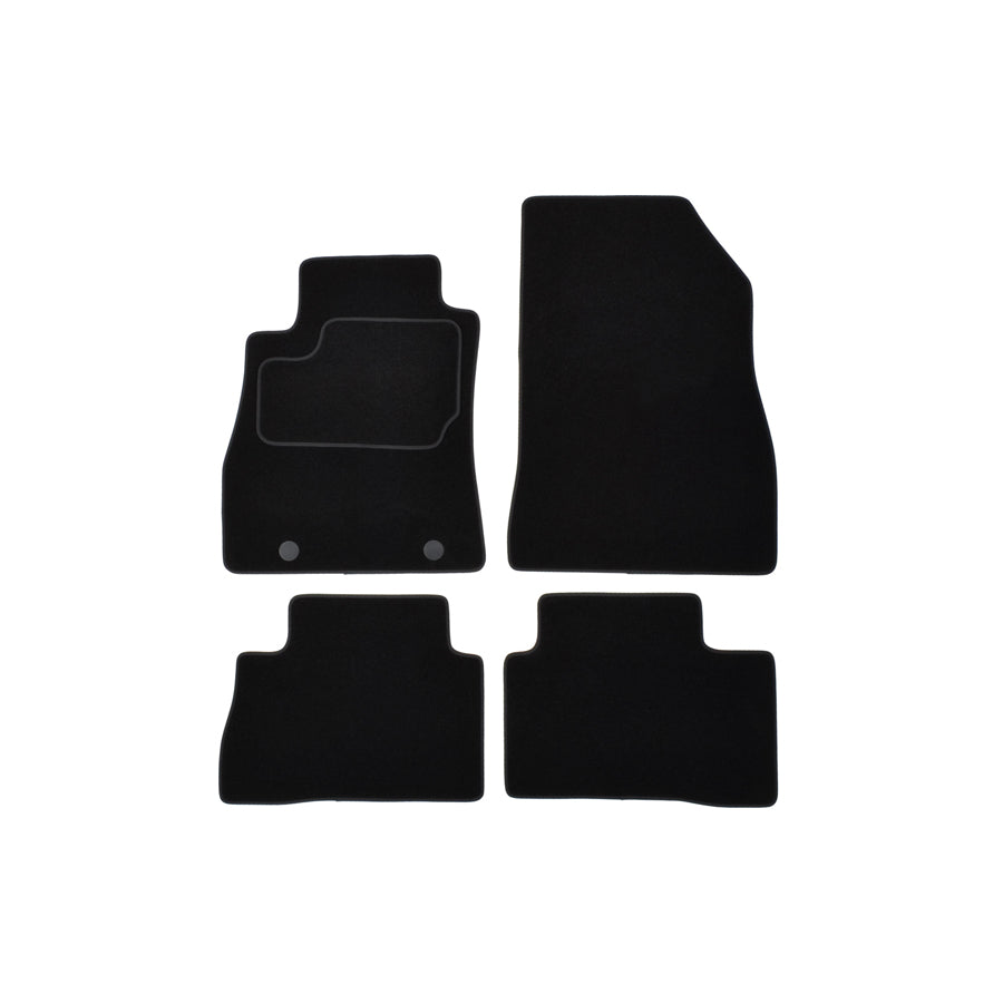 CUSTOPOL Tailored NIS65C Floor mat set for NISSAN Juke (F15) Textile, Front and Rear, Quantity: 4, Black