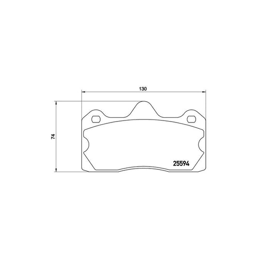 Brembo P 47 002 Brake Pad Set Excl Wear Warning Contact