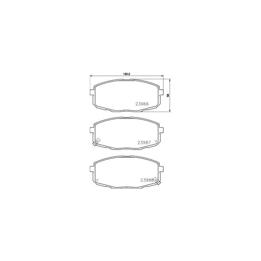 Hella 8DB 355 010 611 Brake Pad Set With Acoustic Wear Warning