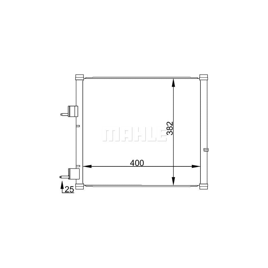 MAHLE ORIGINAL AC 184 000S Air conditioning condenser without dryer