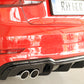 Rieger 00088184 Audi 8V A3 Rear Diffuser for Twin Tailpipe Left - Glossy Black