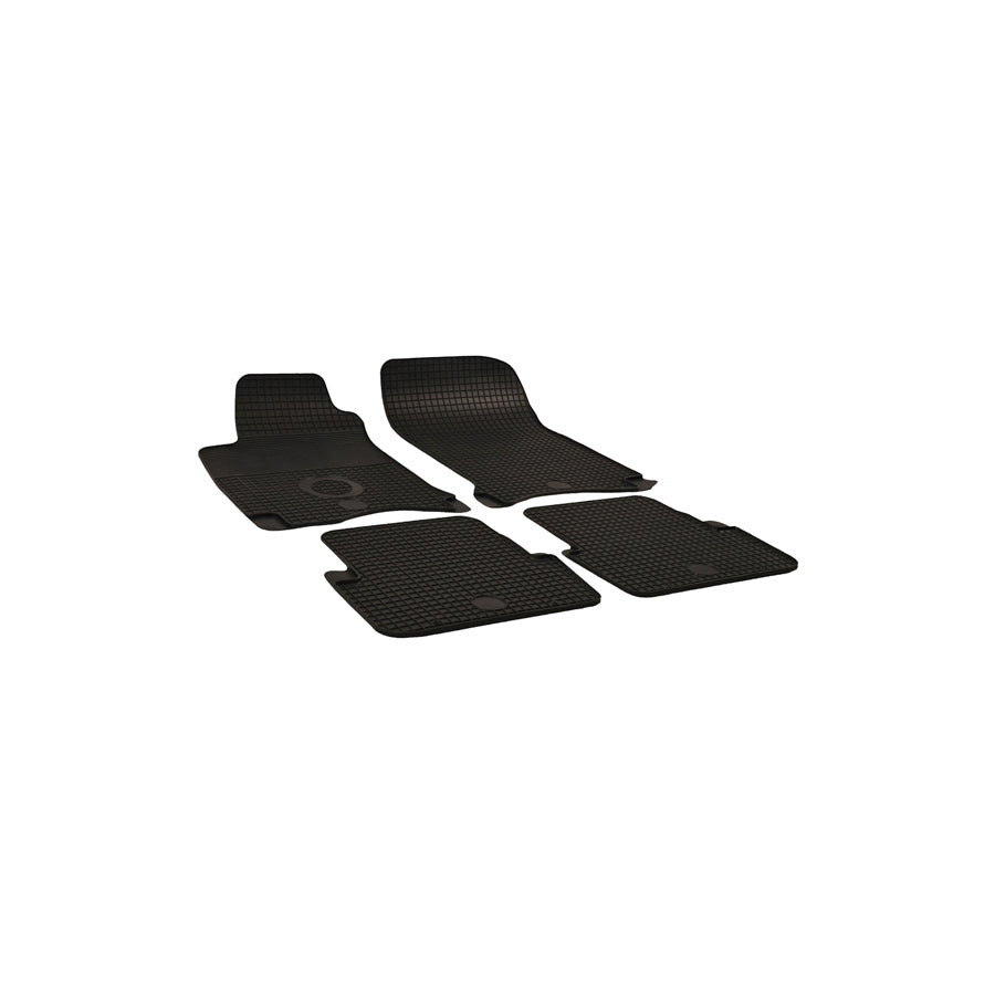 WALSER 50402 Floor mat set for RENAULT LAGUNA Elastomer, Front and Rear, Quantity: 4, Black
