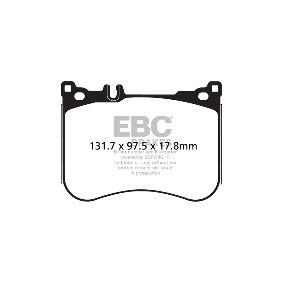 EBC Mercedes-Benz W/X222 A/C217 R231 Greenstuff 2000 Series Sport Front Brake Pads - Brembo Caliper (Inc. S500, S560, SL500 & SL400) (Pair)