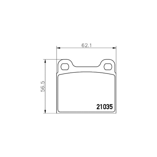 Hella 8DB 355 017 441 Brake Pad Set Not Prepared For Wear Indicator