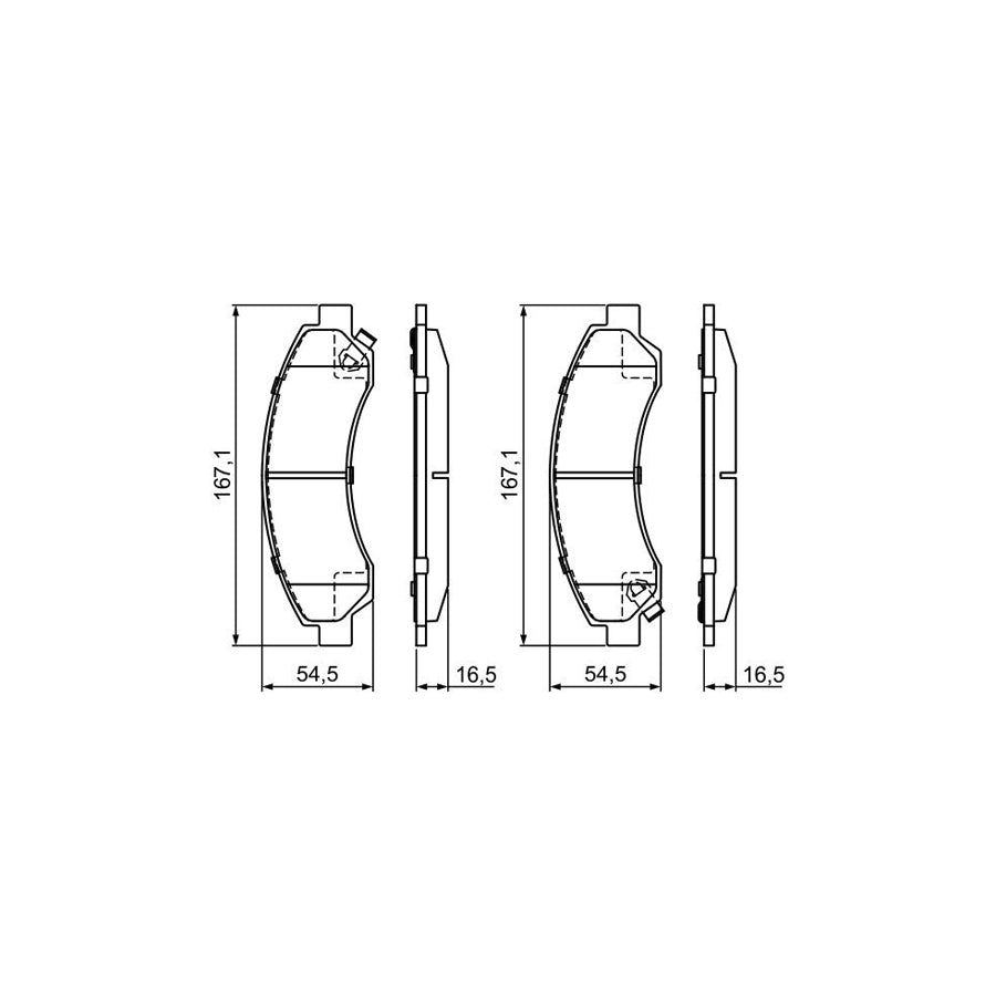 Bosch 0986495391 Brake Pad Set With Acoustic Wear Warning With Anti Squeak Plate BP1757