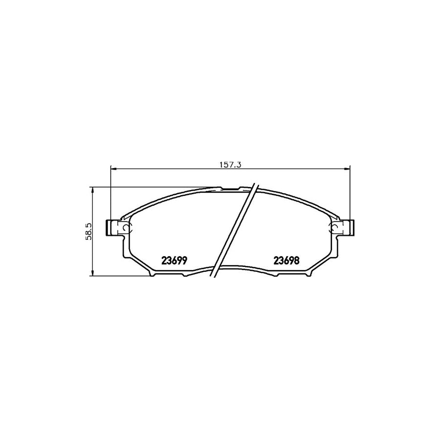 Hella 8DB 355 013 141 Brake Pad Set With Acoustic Wear Warning