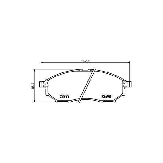 Hella 8DB 355 013 141 Brake Pad Set With Acoustic Wear Warning