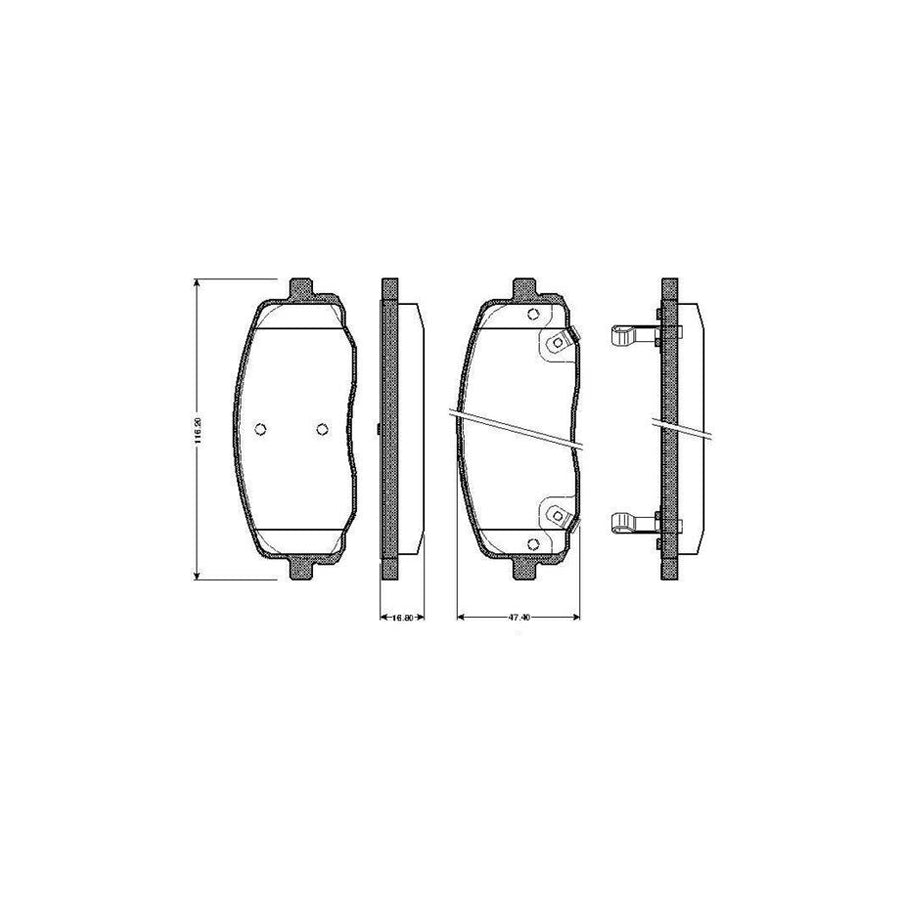 Bosch 0986Tb2891 Brake Pad Set Excl Wear Warning Contact With Accessories