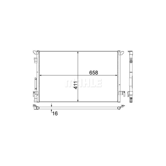 MAHLE ORIGINAL AC 294 000S Air conditioning condenser without dryer