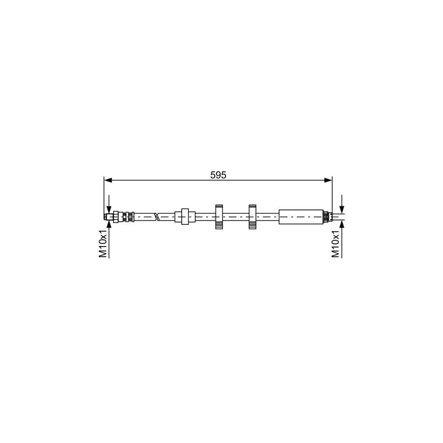 BOSCH 1 987 476 979 Brake Hose for PEUGEOT 607 Saloon 570Mm