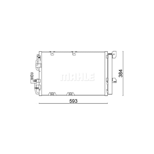 MAHLE ORIGINAL AC 337 000S Air conditioning condenser with dryer