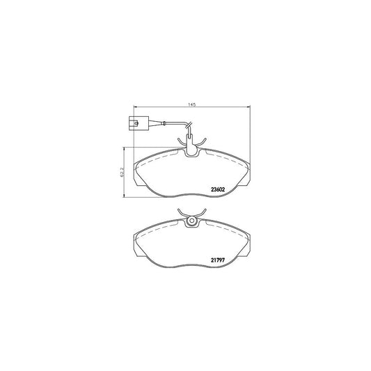 Hella 8DB 355 018 891 Brake Pad Set With Integrated Wear Warning Contact With Brake Caliper Screws
