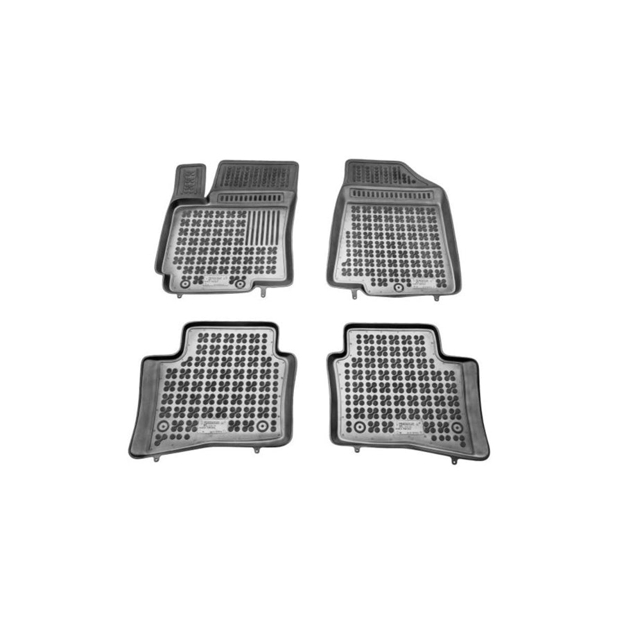 REZAW PLAST 201014 Floor mat set for KIA Rio III Hatchback (UB) Elastomer, Front and Rear, Black