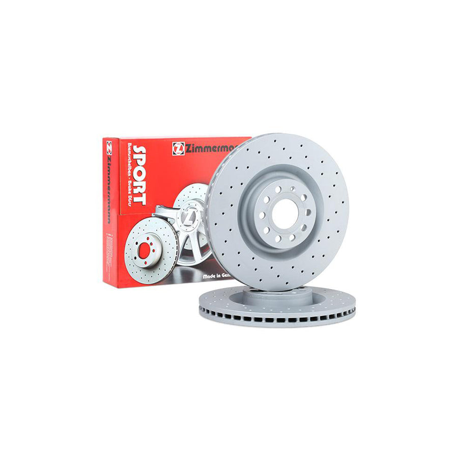 ZIMmERMANN SPORT COAT Z 100 3301 52 Brake Disc Internally Vented Perforated Coated High carbon