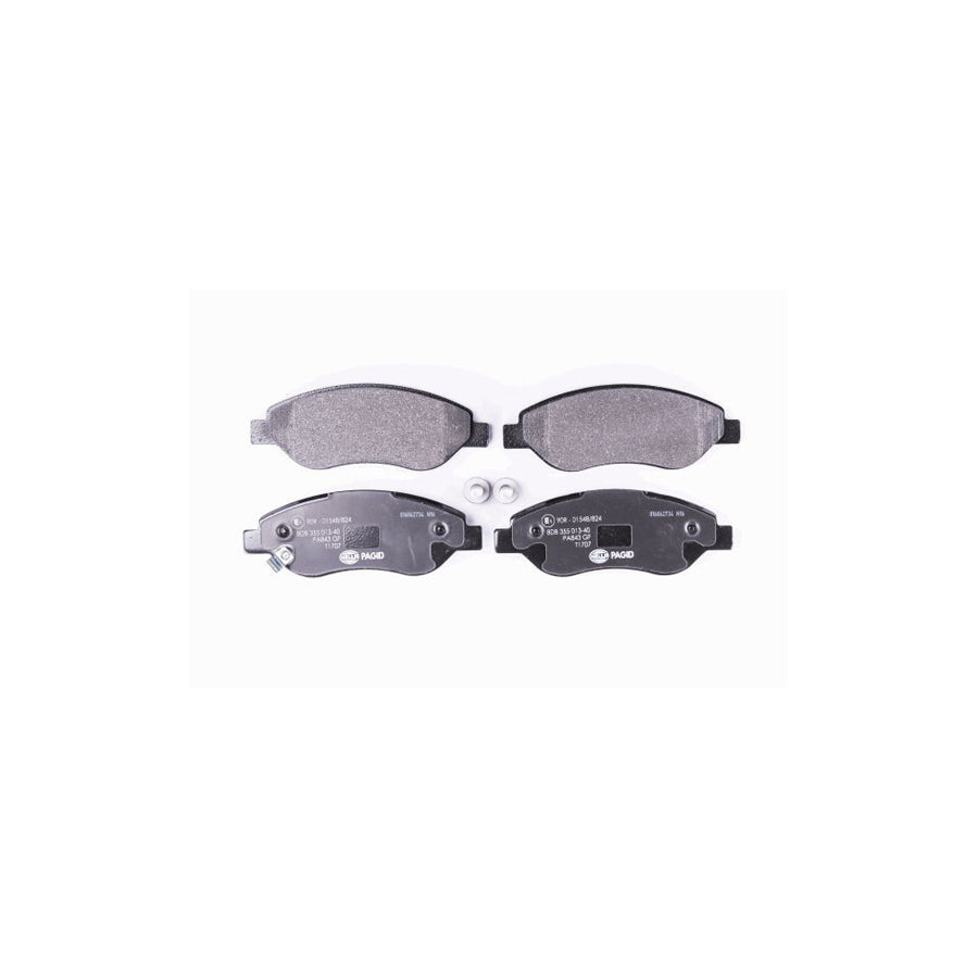 Hella 8DB 355 013 401 Brake Pad Set For Opel Corsa D Hatchback S07 Not Prepared For Wear Indicator With Brake Caliper Screws