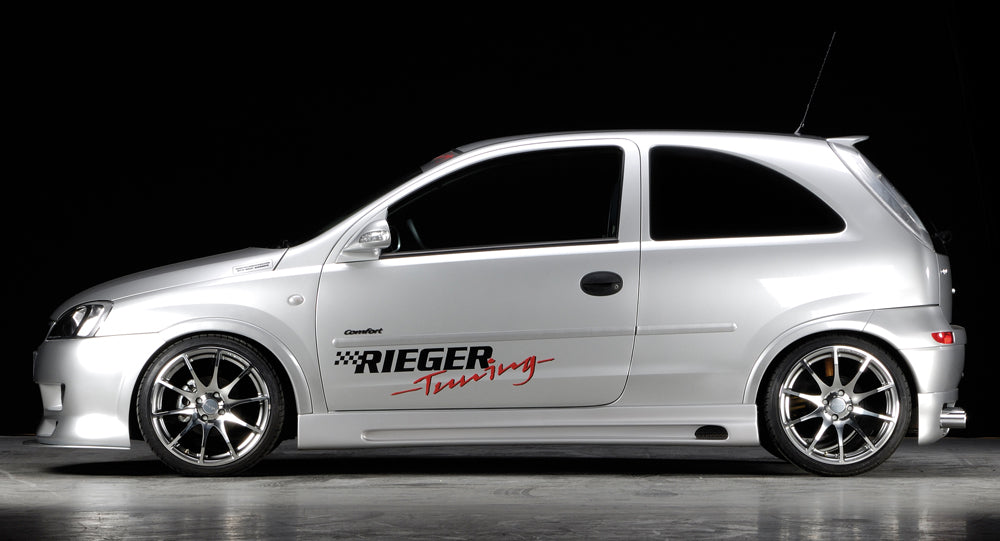 Rieger 00058926 Opel Corsa C Right Side Skirt -  Matte Black