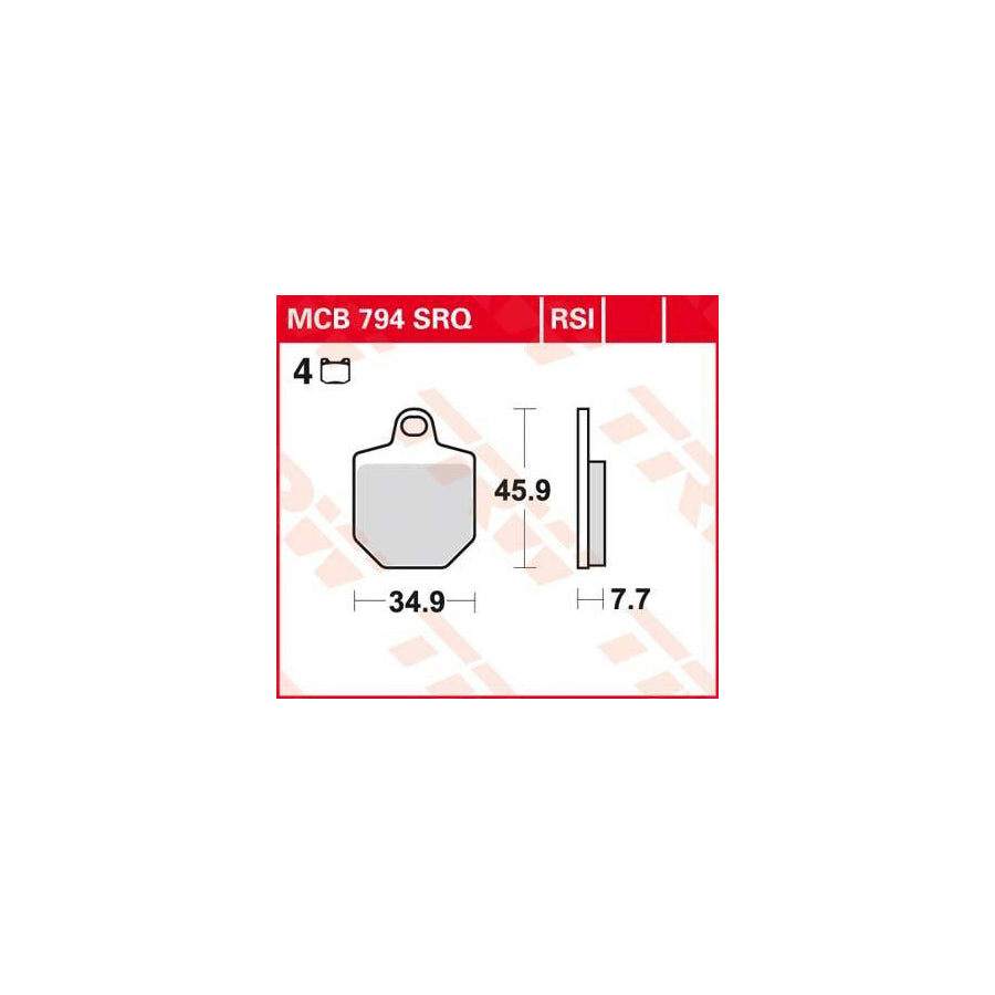 TRW Sinter Track Racing Mcb794Srq Brake Pad Set