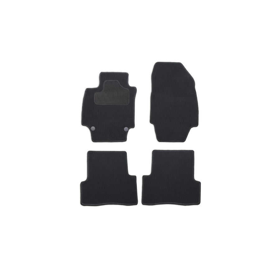 CUSTOPOL Tailored RNT100C Floor mat set Textile, Front and Rear, Quantity: 4, Black