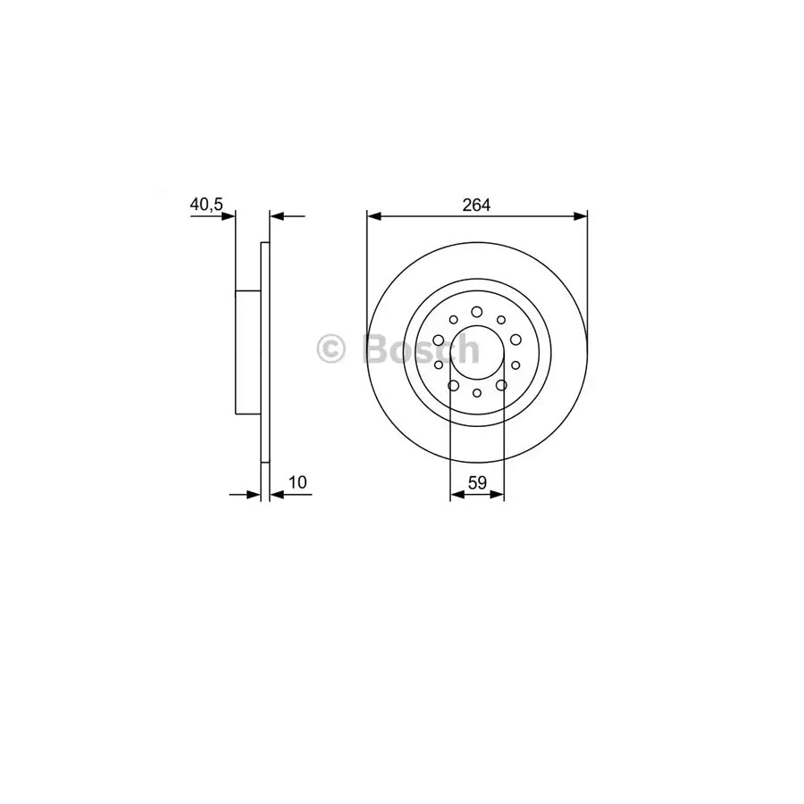 BOSCH 0 986 479 C98 Brake Disc Solid Oiled