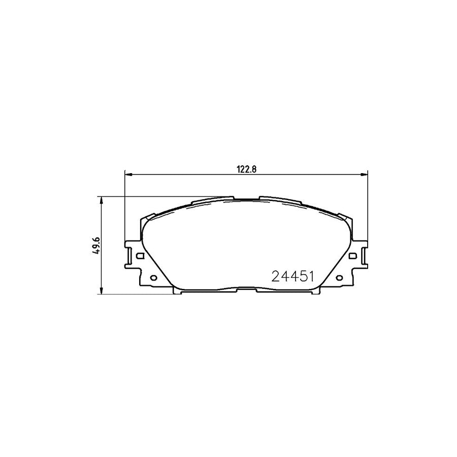 Hella 8DB 355 016 191 Brake Pad Set Not Prepared For Wear Indicator With Accessories