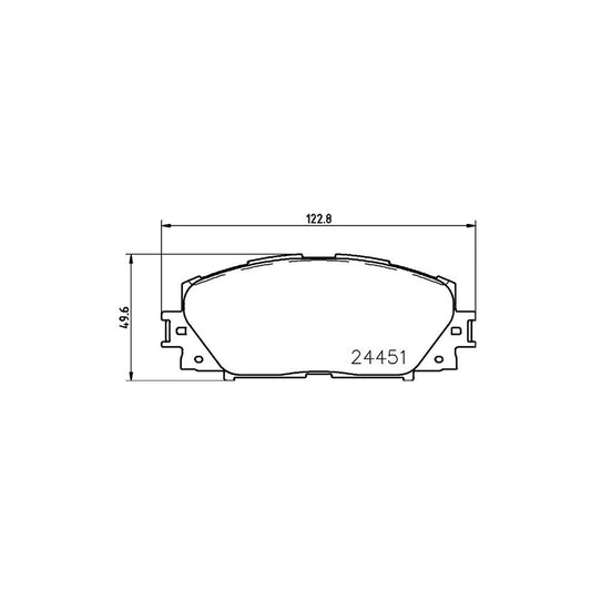 Hella 8DB 355 016 191 Brake Pad Set Not Prepared For Wear Indicator With Accessories