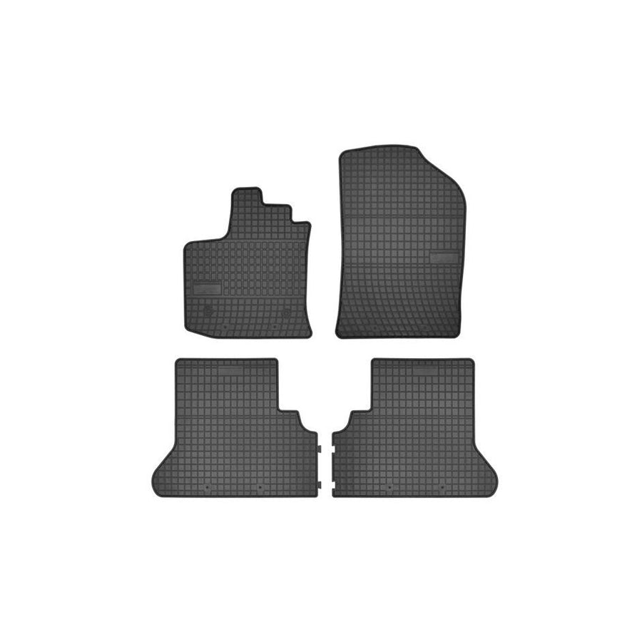 FROGUM Tailored 542612 Floor mat set for DACIA DOKKER Elastomer, Front and Rear, Quantity: 4, Black, (LHD)