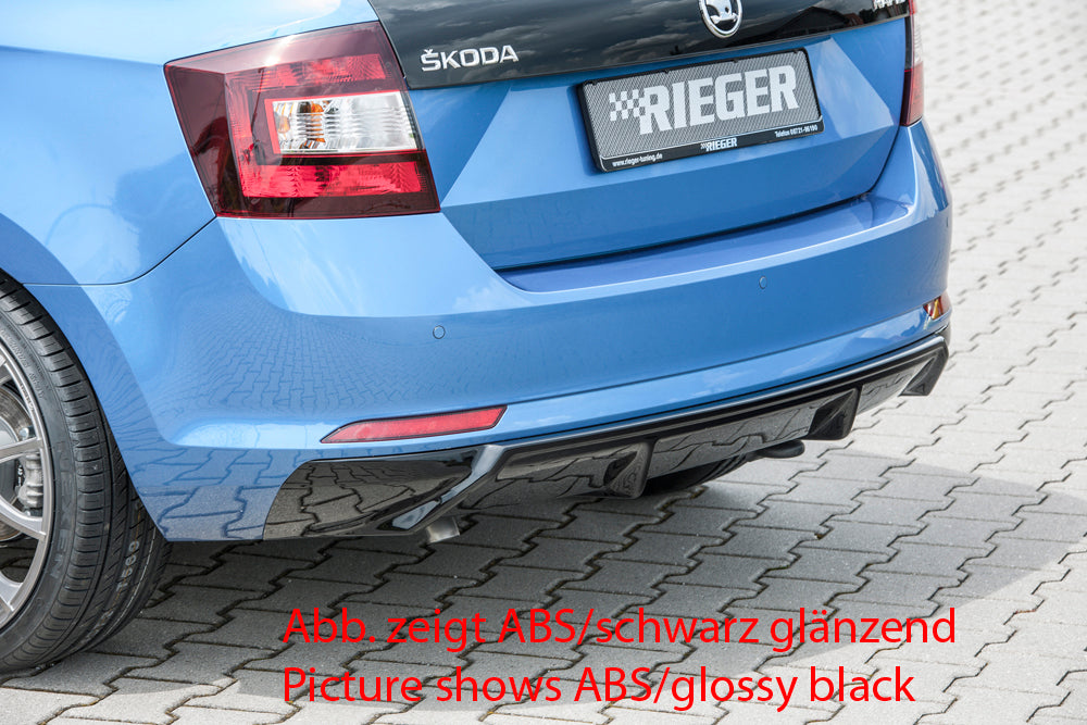Rieger 00079025 Skoda NH Rapid Rear Diffuser -  Matte Black