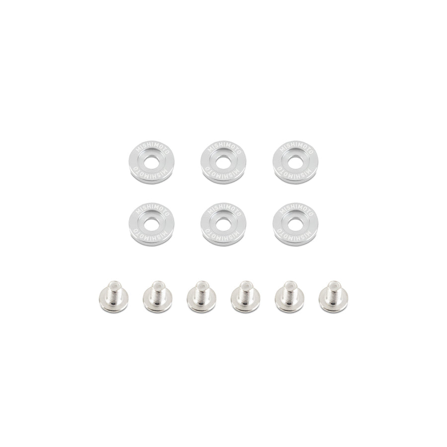 Mishimoto MMFW-SM-6SL Small Fender Washer Kit (6pcs) - Silver