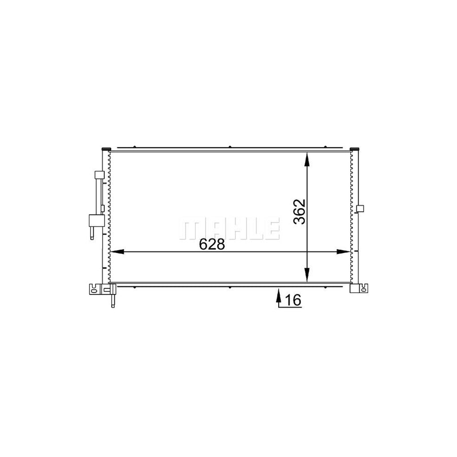 MAHLE ORIGINAL AC 687 001S Air conditioning condenser for JAGUAR X-TYPE without dryer