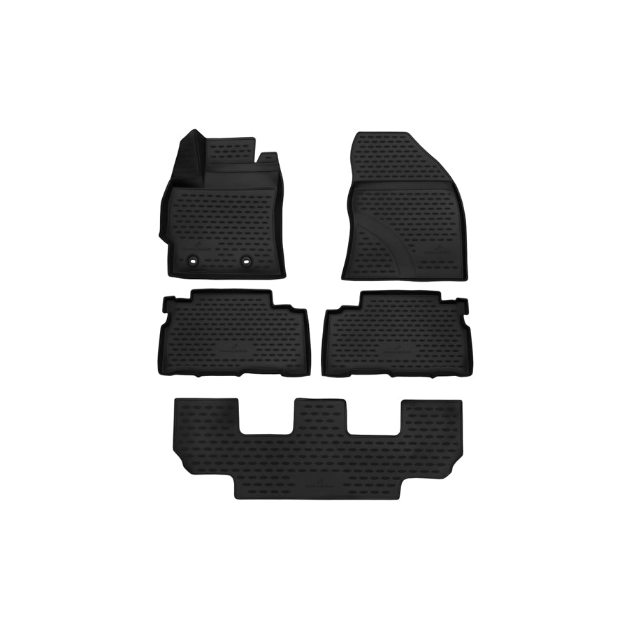 WALSER Tailored, XTR 75153 Floor mat set Elastomer, Centre, Front and Rear