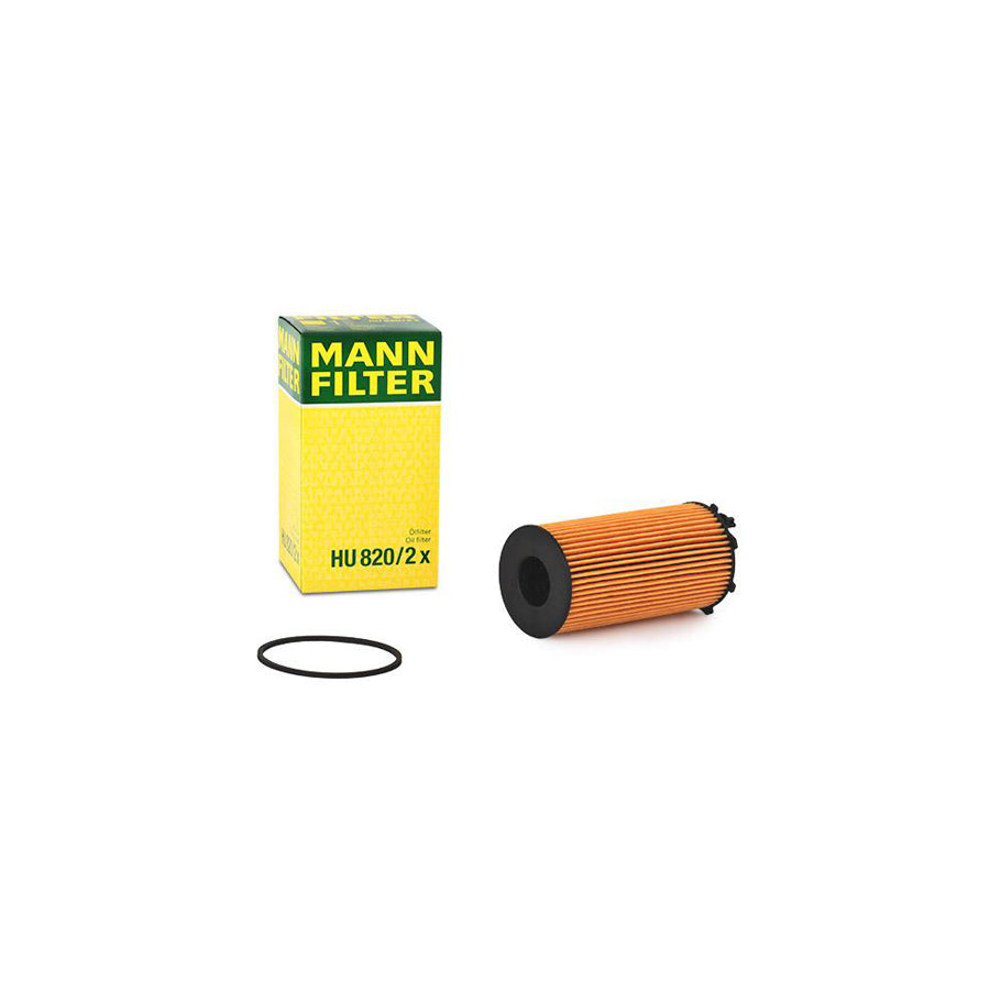 MANN-FILTER HU 820/2 x Oil Filter with seal, Filter Insert