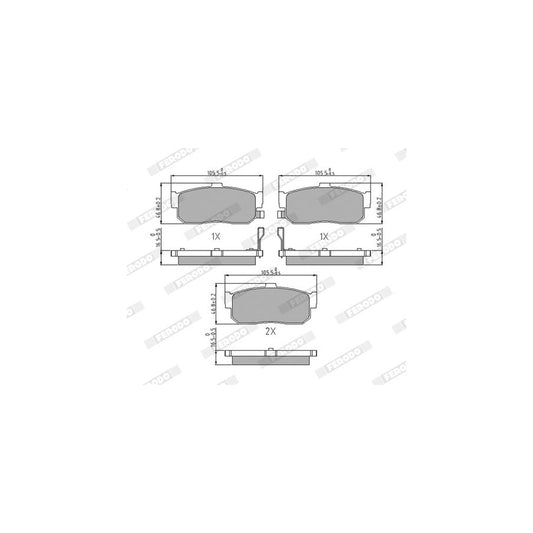 Ferodo Premier Eco Friction Fdb796 Brake Pad Set With Acoustic Wear Warning Without Accessories