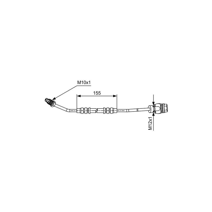 BOSCH 1 987 481 588 Brake Hose 155Mm