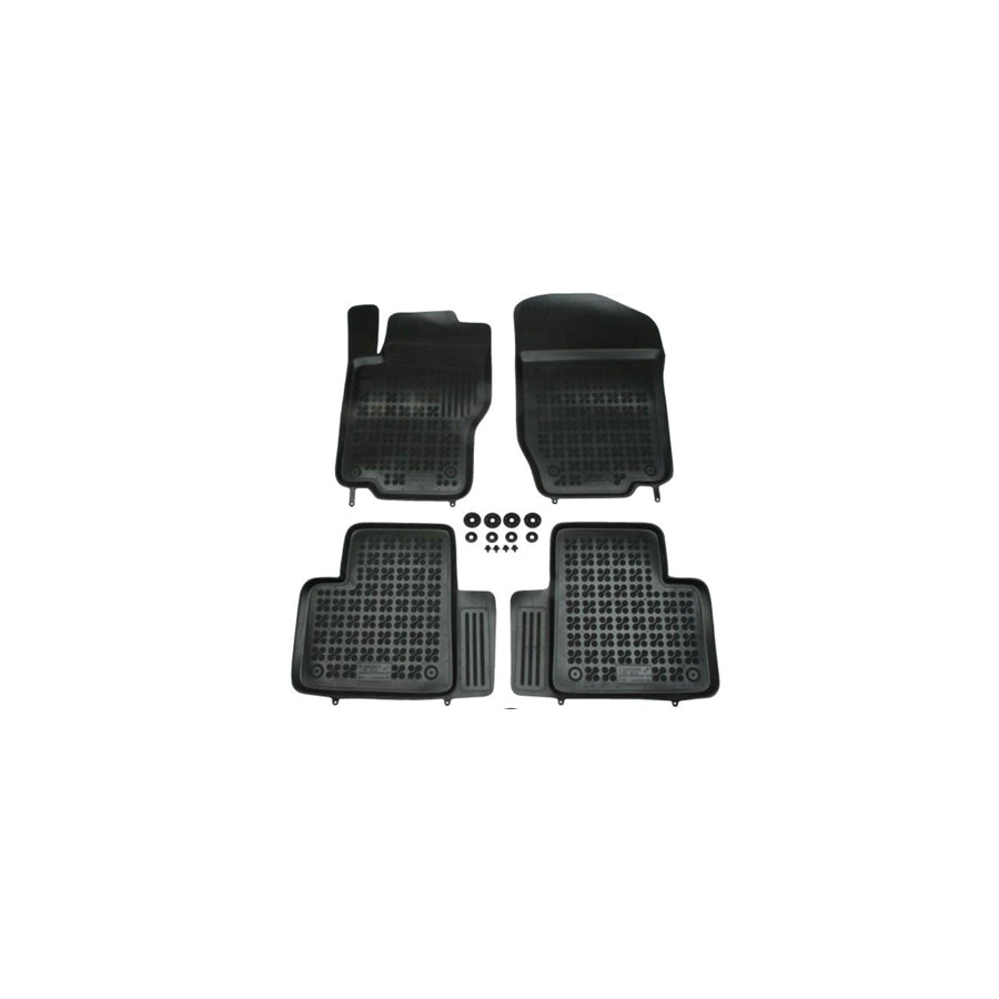 REZAW PLAST Tailored 201709 Floor mat set suitable for MERCEDES-BENZ ML-Class (W164) Elastomer, Front and Rear, Quantity: 4, Black