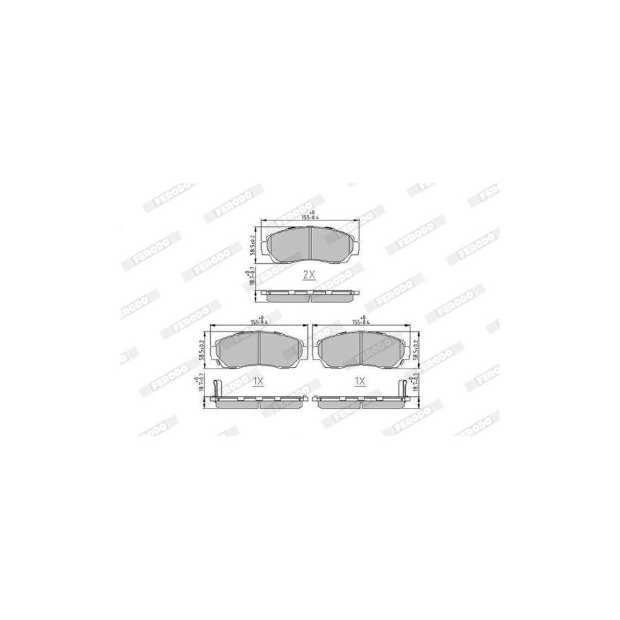Ferodo Premier Fdb4161 Brake Pad Set With Acoustic Wear Warning Without Accessories