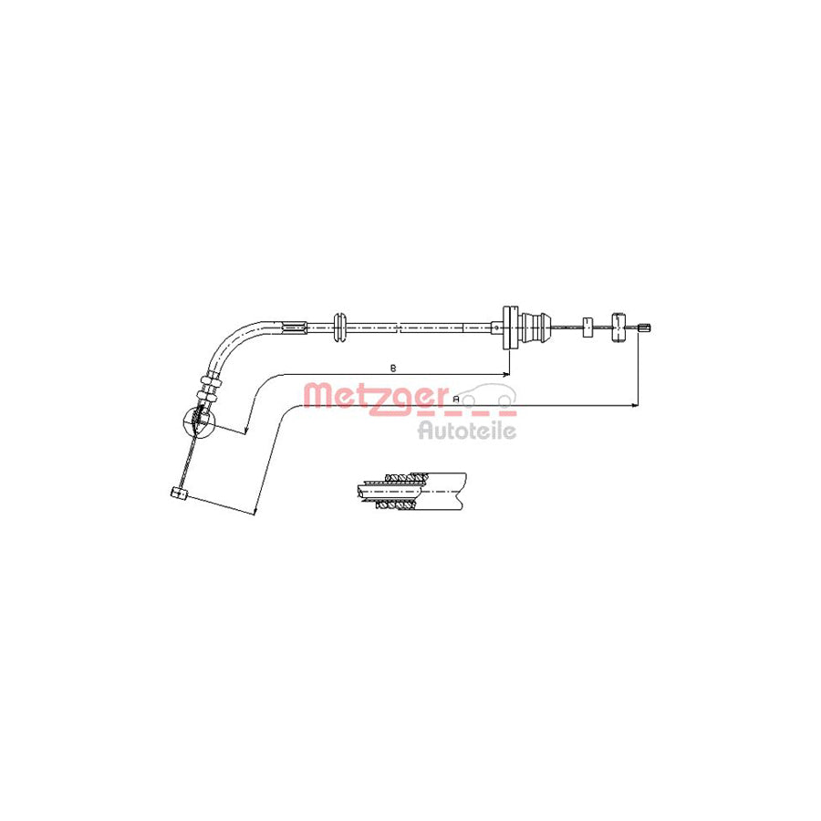 METZGER 413.22 Throttle Cable for FIAT PUNTO | Duco Car Parts UK Car Parts
