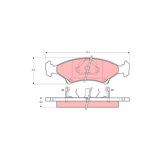 TRW Gdb3096 Brake Pad Set With Acoustic Wear Warning