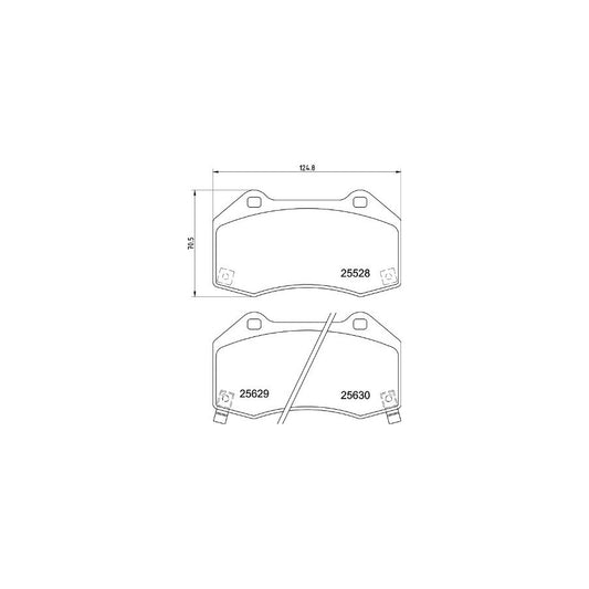 Brembo P 23 182 Brake Pad Set With Acoustic Wear Warning