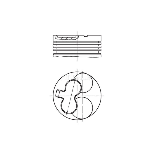 MAHLE ORIGINAL 012 34 00 Piston 79,0 mm, with piston ring carrier
