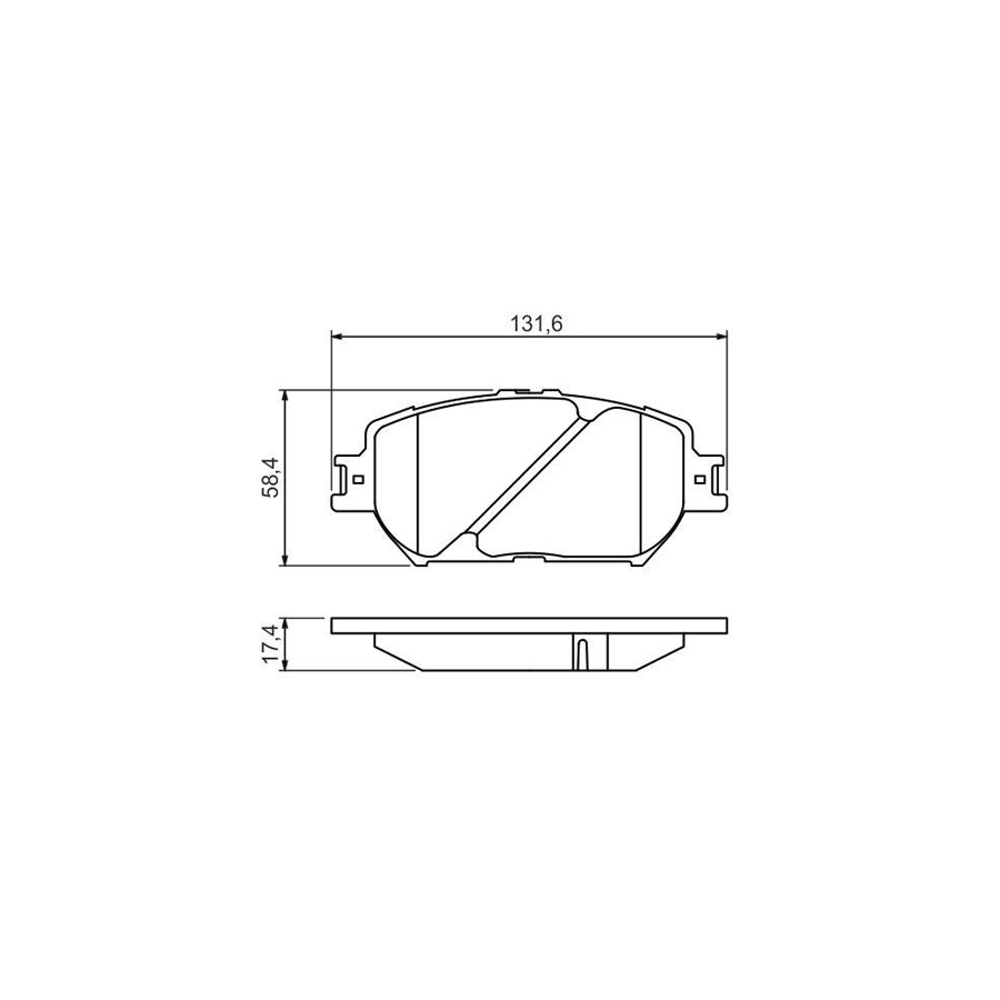 Bosch 0986494418 Brake Pad Set For Lexus Gs Iii S19 BP1340